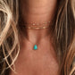 Turquoise Raindrop Choker